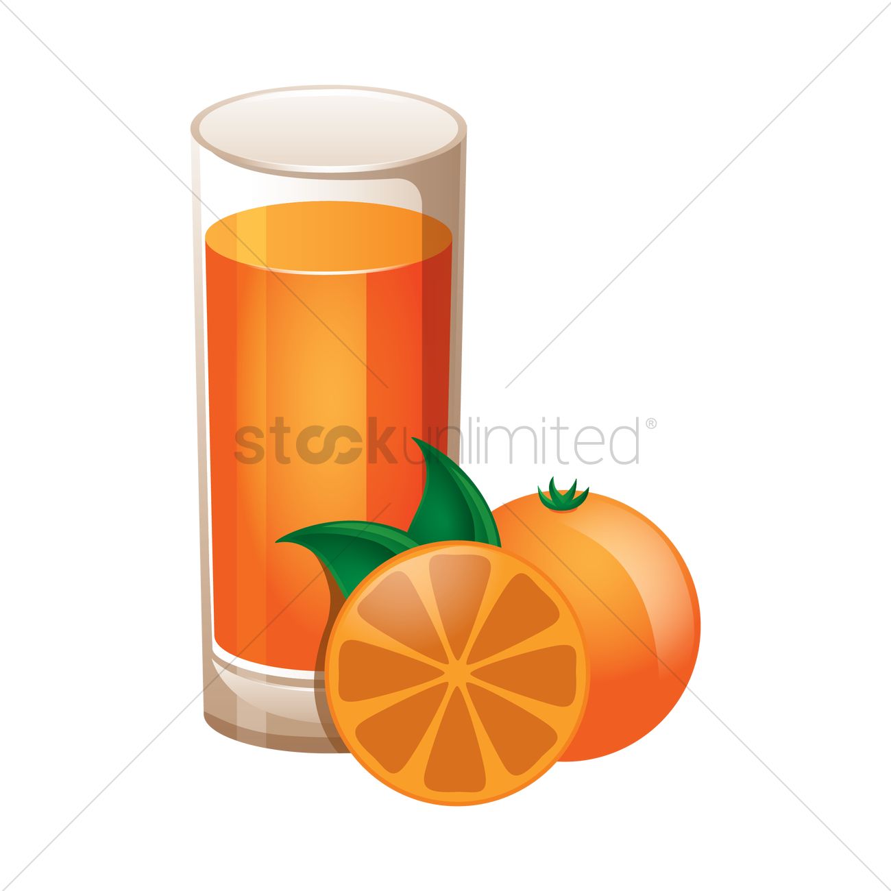 1300x1300 A Glass Of Orange Juice Vector Image