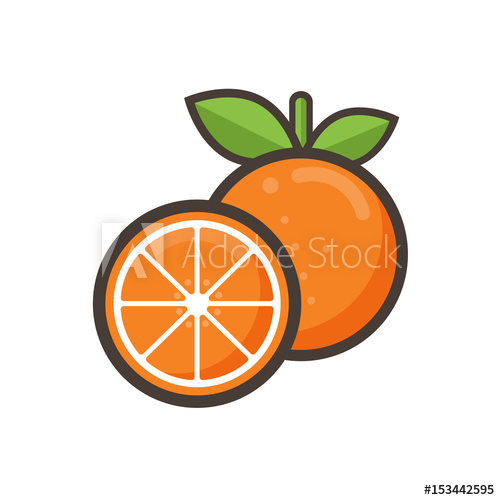 500x500 Cartoon Orange Vector