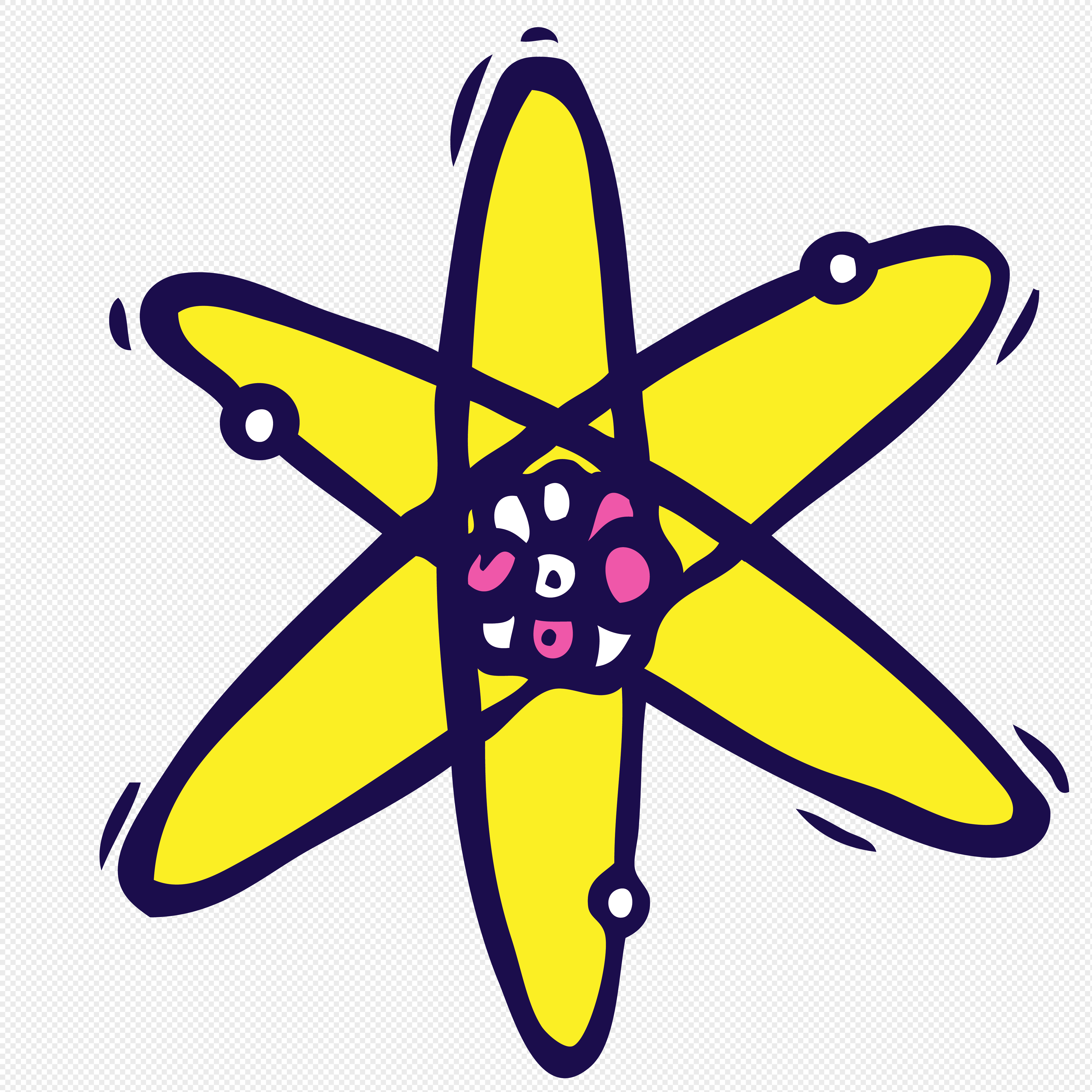 4187x4187 Hand Drawn Star Orbital Vector Elements Png Image Picture Free