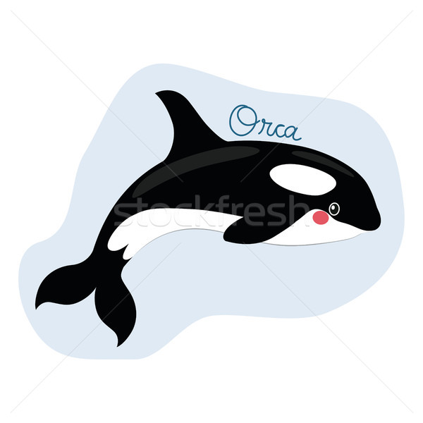 600x600 Funny Killer Whale Orca Vector Illustration Kakigori ( 8890646