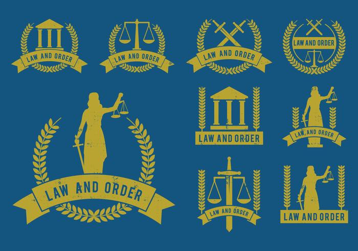 700x490 Law And Order Icons Vector Set