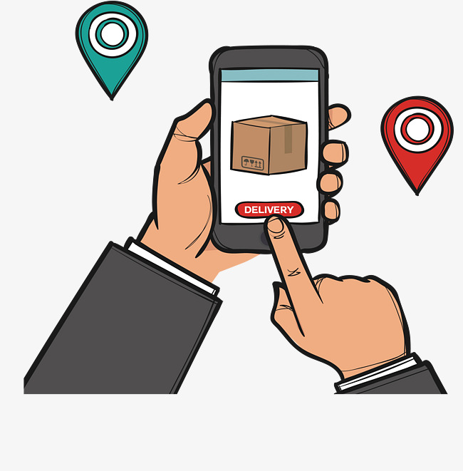 650x661 Hand Painted Electronic Express Order, Hand Vector, Vector Png