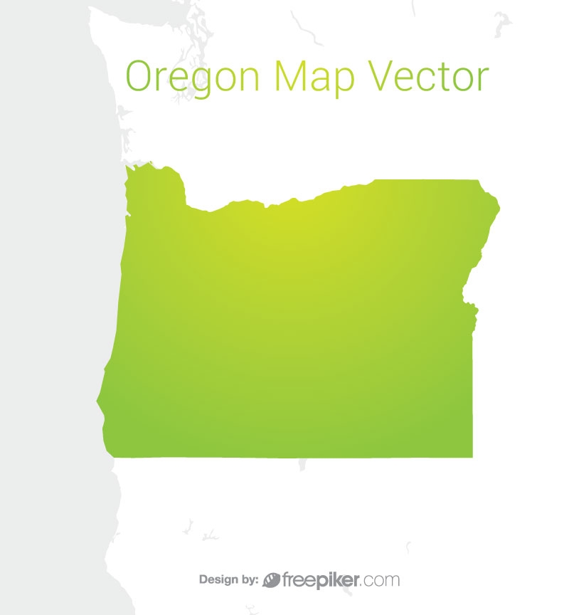 800x864 Freepiker Oregon Map By Gradient Color Vector Design