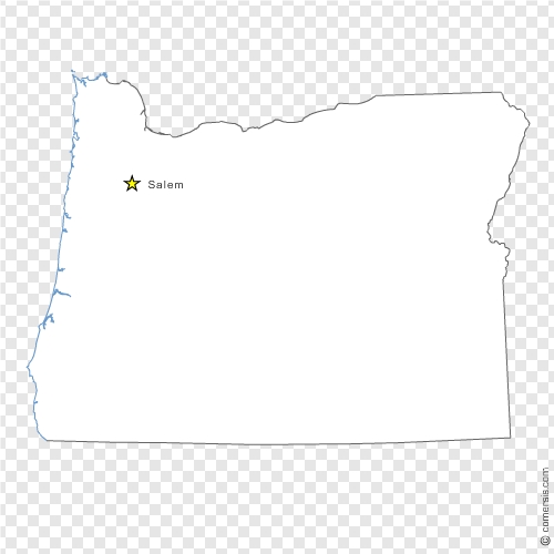 500x500 Oregon (Or) Us State Free Vector Map