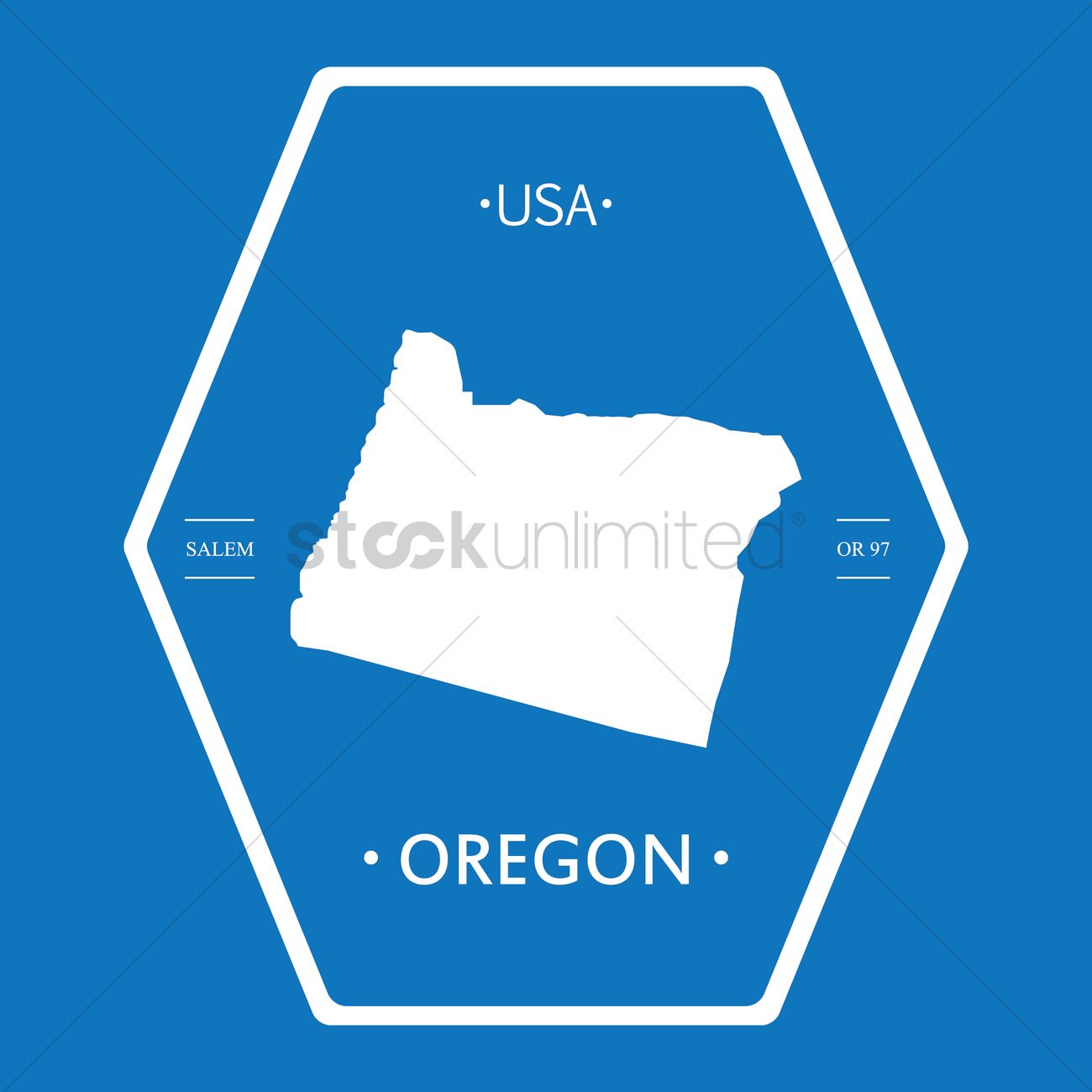 1300x1300 Oregon Map Vector Image