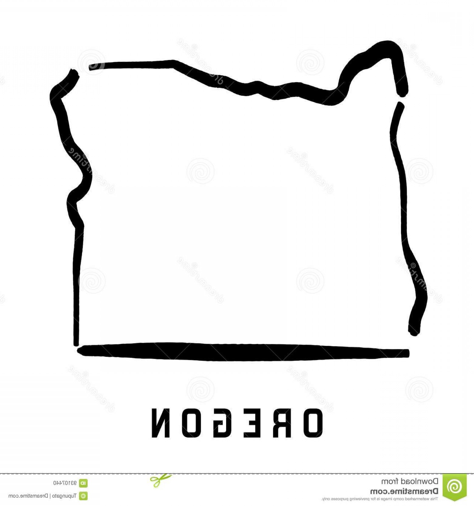 1560x1668 Stock Illustration Oregon Simple Logo State Map Outline Smooth