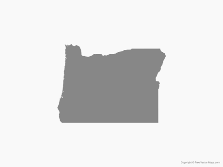 460x345 Vector Map Of Oregon With Counties