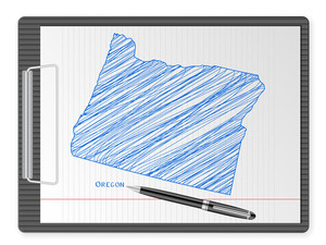 300x225 Oregon Map Royalty Free Vectors