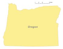 206x159 Free Digital Oregon Outline Blank Map