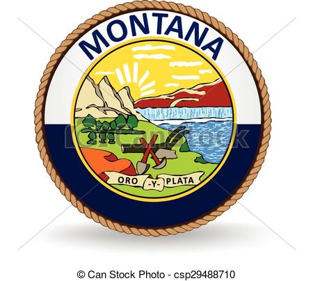 450x404 Montana State Seal. Seal Of The American State Of Montana. Vector