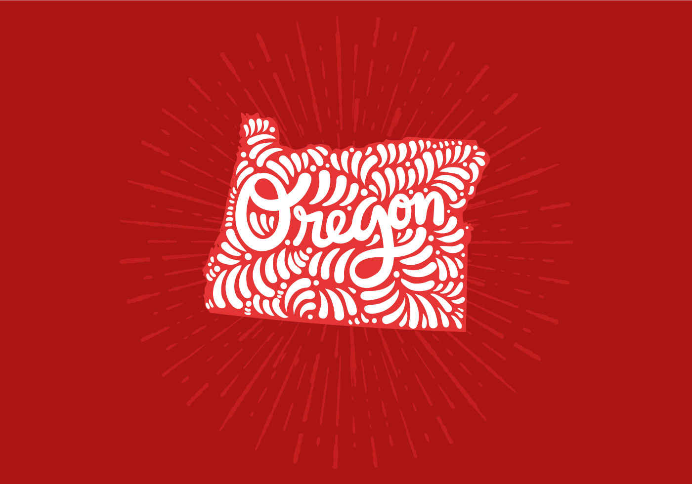 1400x980 Oregon Free Vector Art