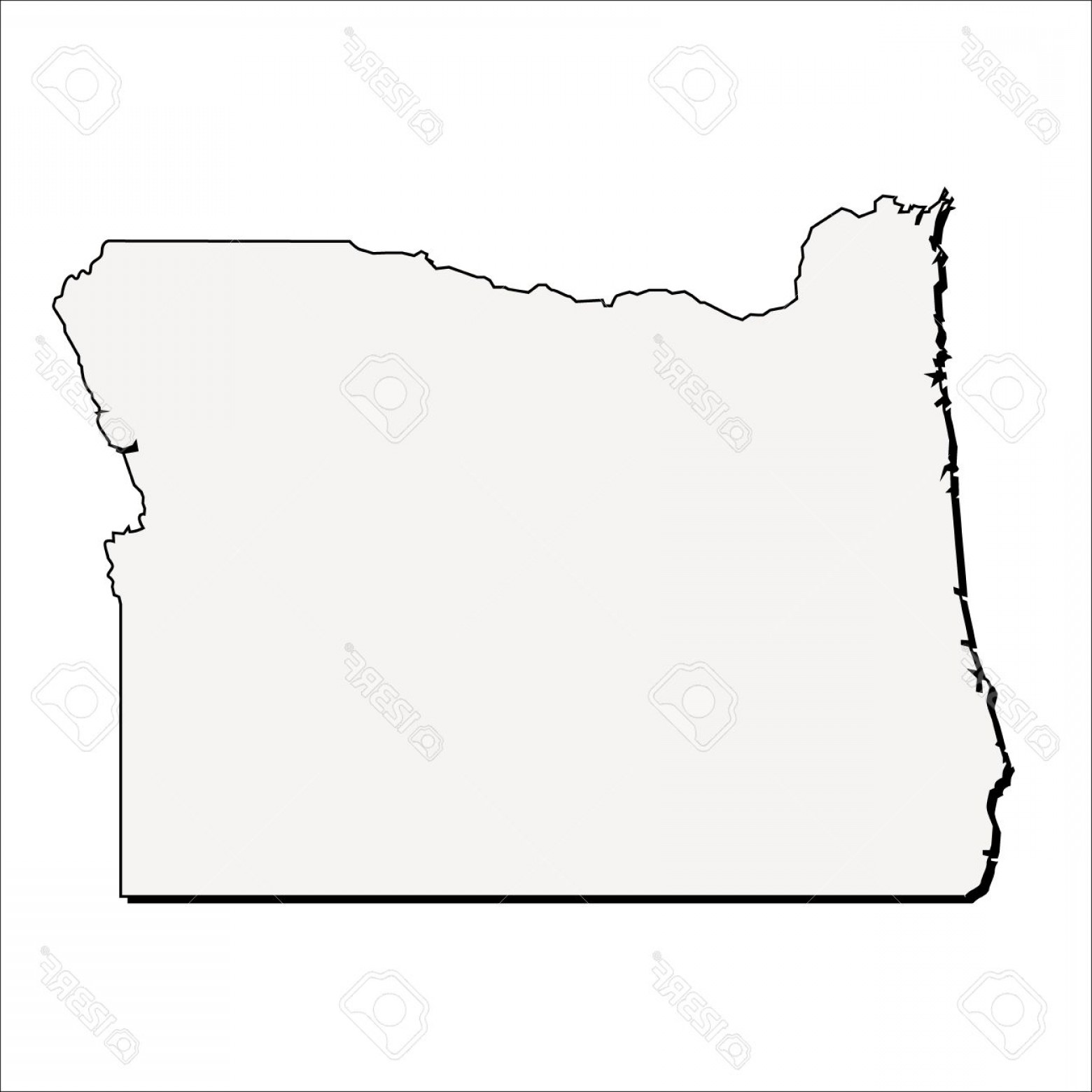 1560x1560 Photostock Vector Vector Oregon State D Outline Map Arenawp