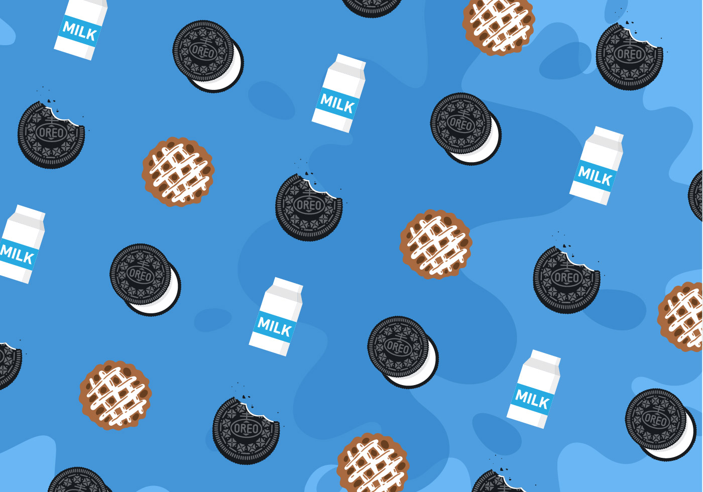 1400x980 Oreo Pattern Free Vector Art