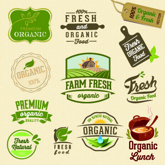 340x340 Organic Food Logos And Labels Vector Free Vector In Encapsulated