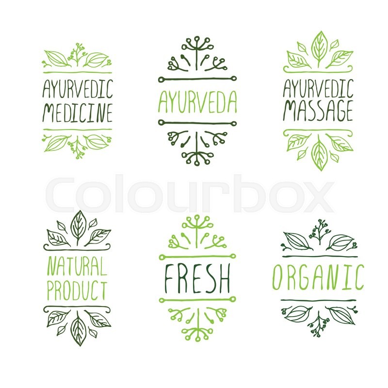 800x800 Ayurveda Product Labels. Suitable For Ads, Signboards, Packaging