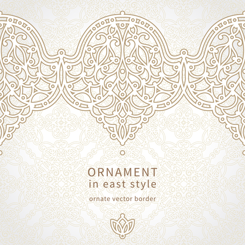 500x500 Ornate Oriental Floral Pattern Vector Background 05 Free Download