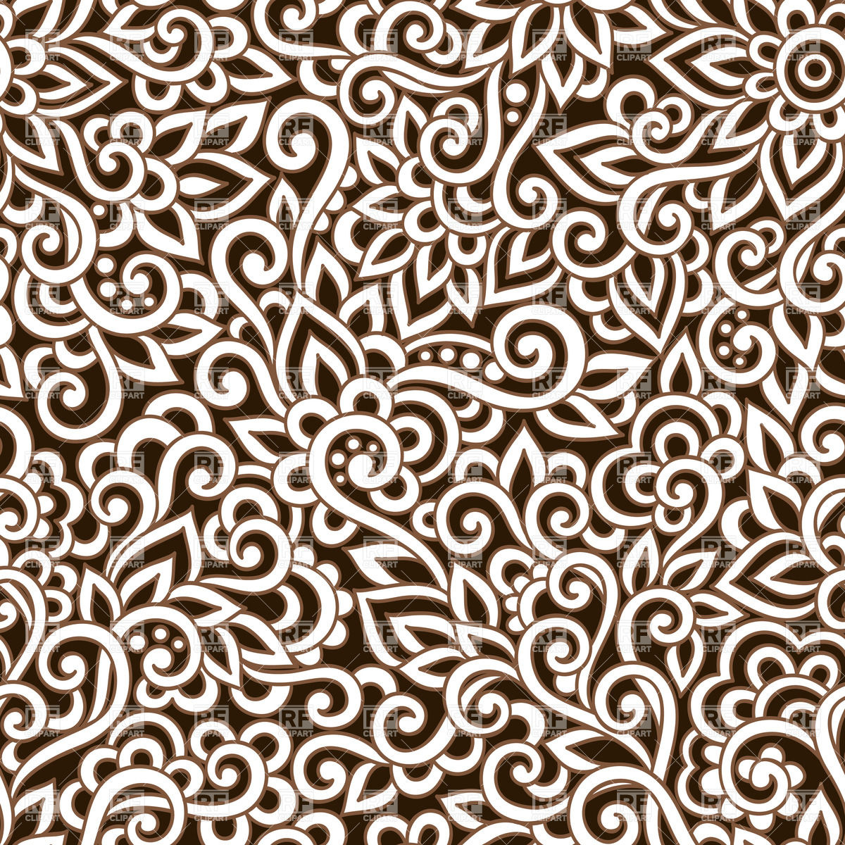 1200x1200 Seamless Oriental Floral Pattern Vector Image Vector Artwork Of