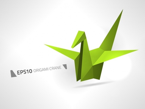 487x368 Origami Crane Vector Free Vector Download (1,068 Free Vector) For