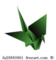 180x194 Free Art Print Of Origami Crane, Vector Freeart Fa14315430