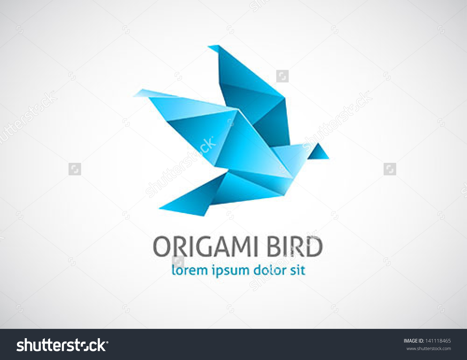 1500x1156 Origami Geometric Set Flamingo Hummingbird Fish Stock Origami