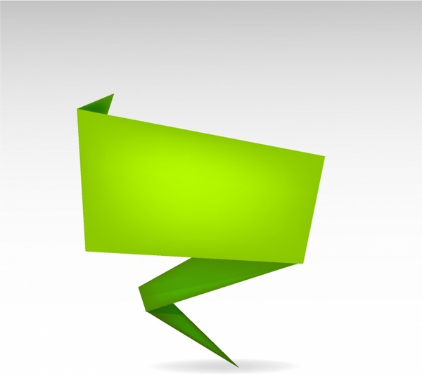 600x532 Origami Banner Free Vector In Adobe Illustrator Ai ( .ai