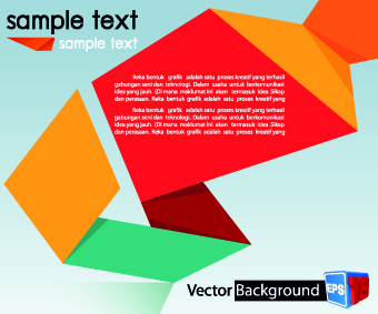 340x283 Colored Origami Vector Backgrounds 05 Free Download