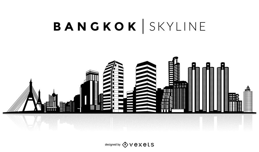 900x529 Bangkok Silhouette Skyline