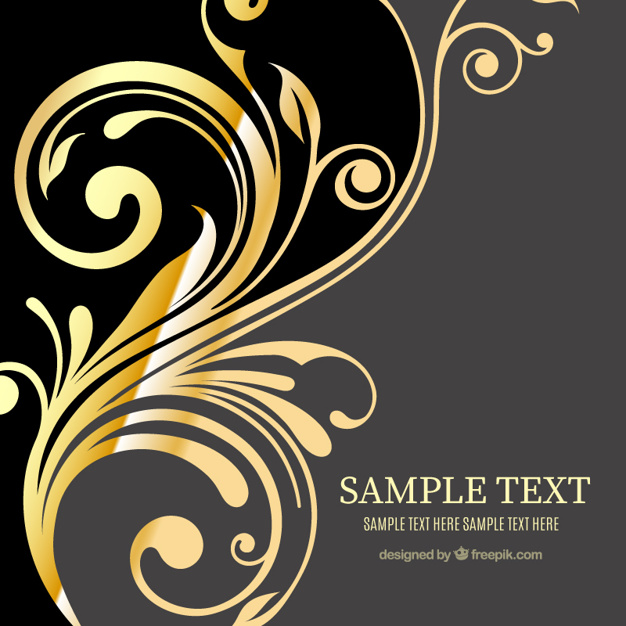 626x626 Golden Ornaments Background Vector Free Download