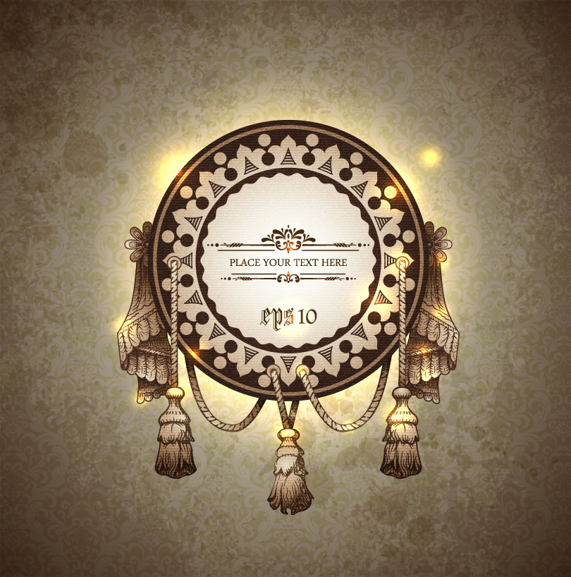 810x818 Retro Ornaments Background Vector Free Vector Graphic Download