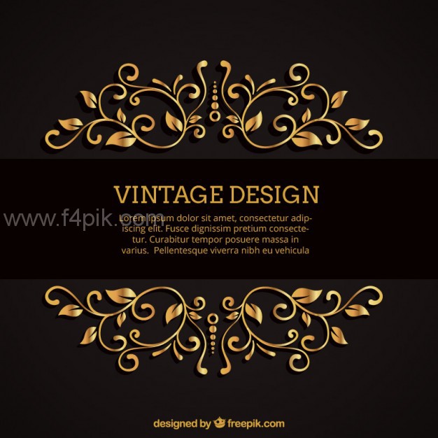 626x626 Vector ] Background With Golden Ornaments Free Download