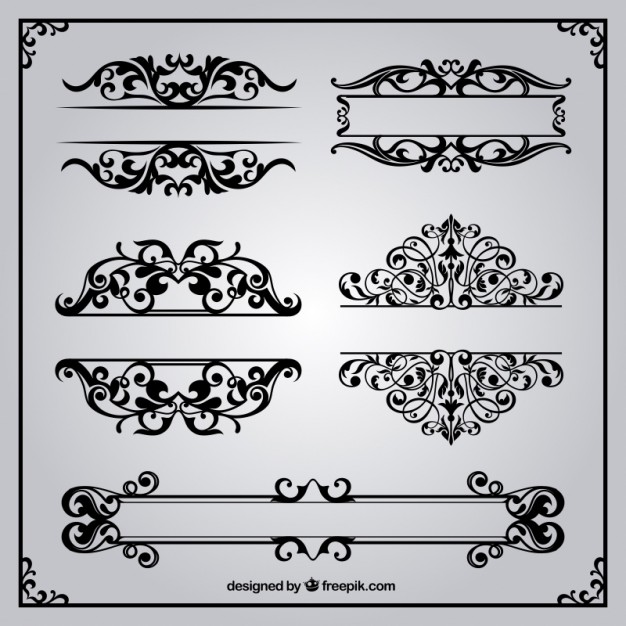 626x626 Ornamental Borders In Retro Style Vector Free Download