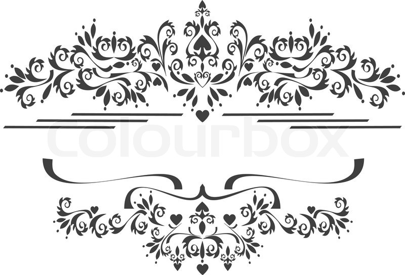 800x544 Black Ornamental Border, Frame On A White Background. Graphic