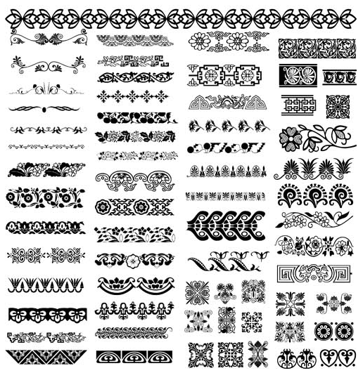 516x531 Ornamental Seamless Borders Vector Ai Format Free Vector