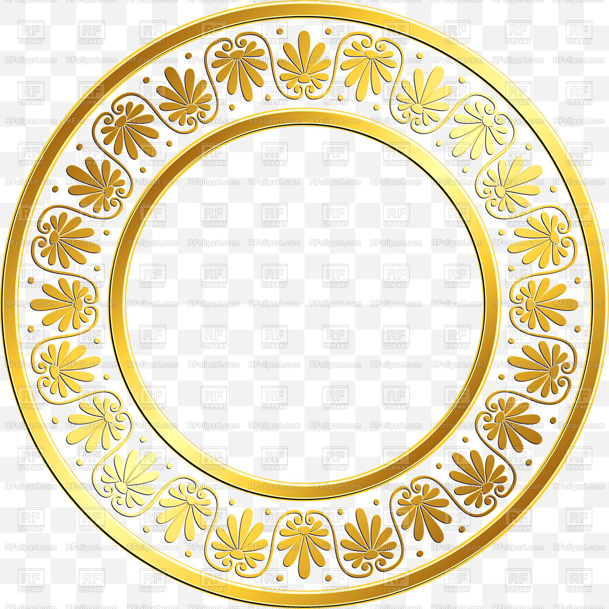 1200x1200 Round Greek Ornament Frame Vector Image Vector Artwork Of