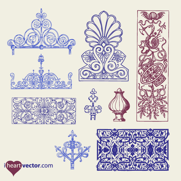600x600 Massive Collection Of Vintage Vector Graphics Floral Borders