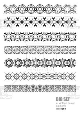 280x400 Set Of Elegant Borders With Oriental Ornaments Vector Image