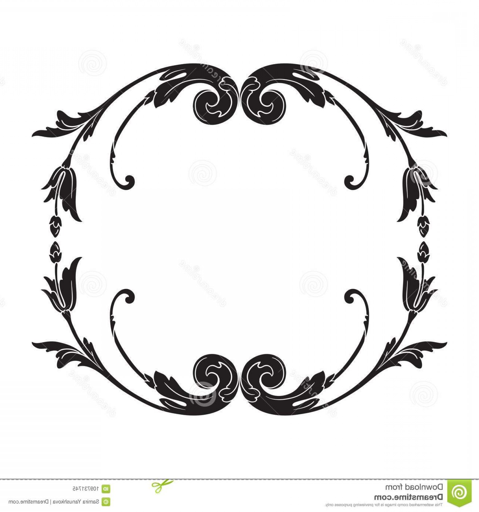 1560x1668 Vector Baroque Ornament Victorian Style Vintage Frame Scroll