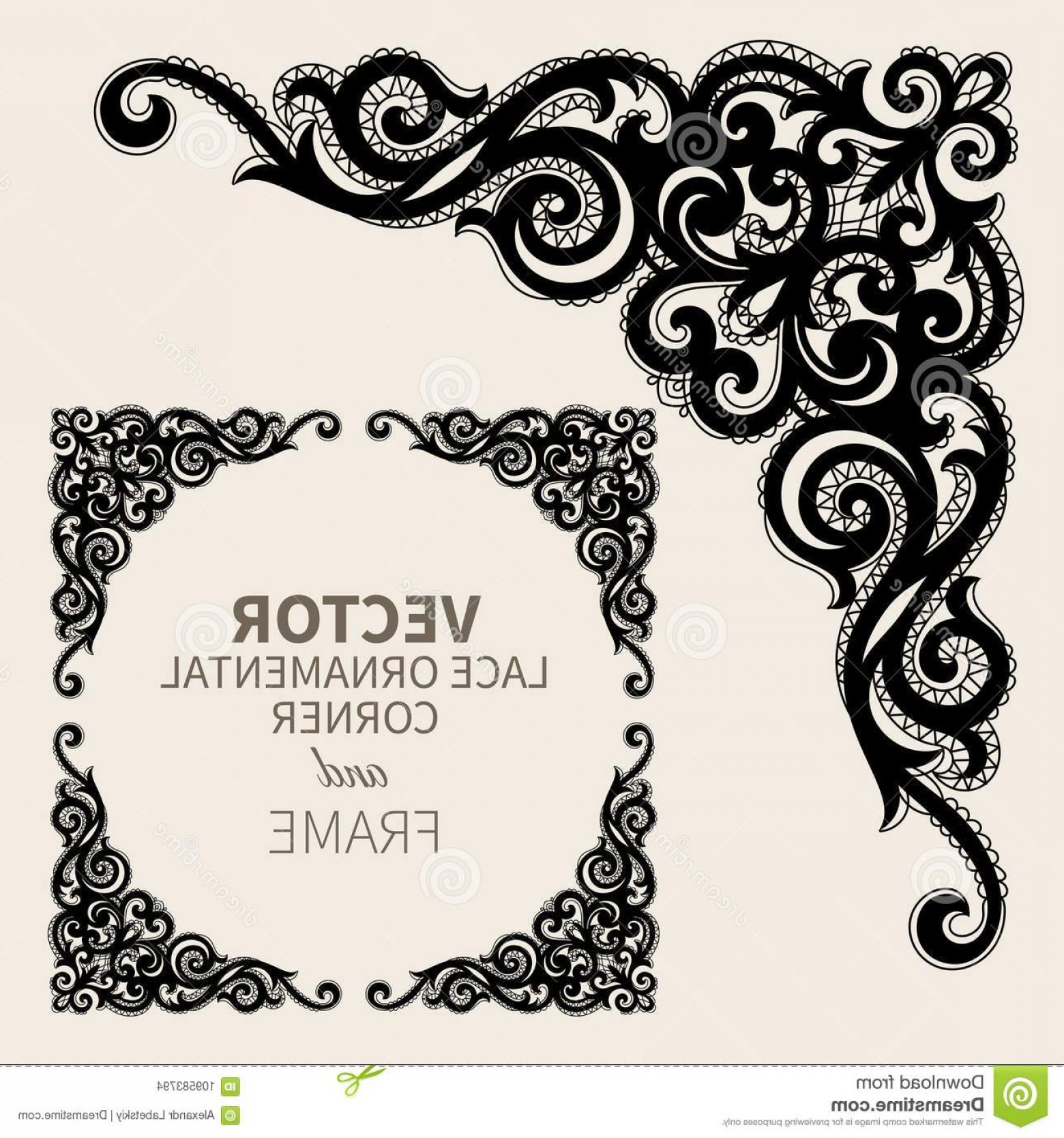 1560x1668 Floral Frame Border Decorative Lace Design Element Fancy
