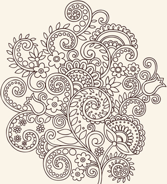 334x368 Flower Ornament Vector Free Vector Download (21,056 Free Vector