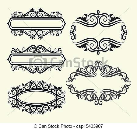 450x424 Frame Ornament Floral Ornament Henna Tattoo Brown Vintage Banner