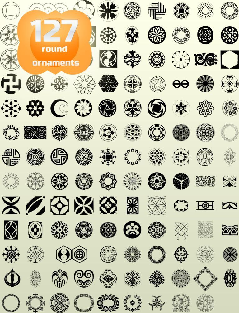 768x1003 Round Ornament Vector Free Download