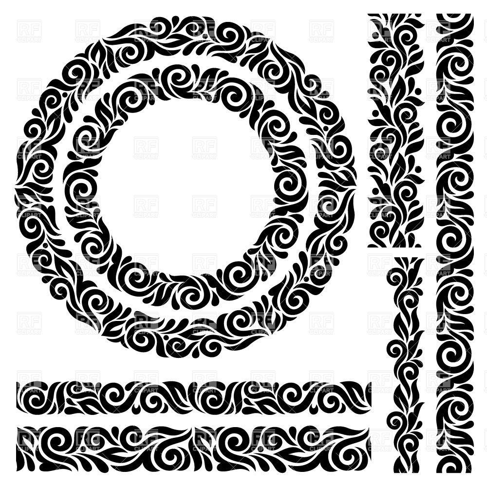1000x1000 Ornate Border Set Vector Image Vector Artwork Of Borders And