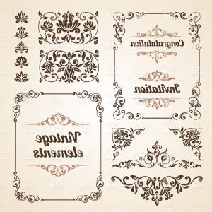 300x300 Round Vintage Frame With Ornate Border Vector Clipart Orangiausa