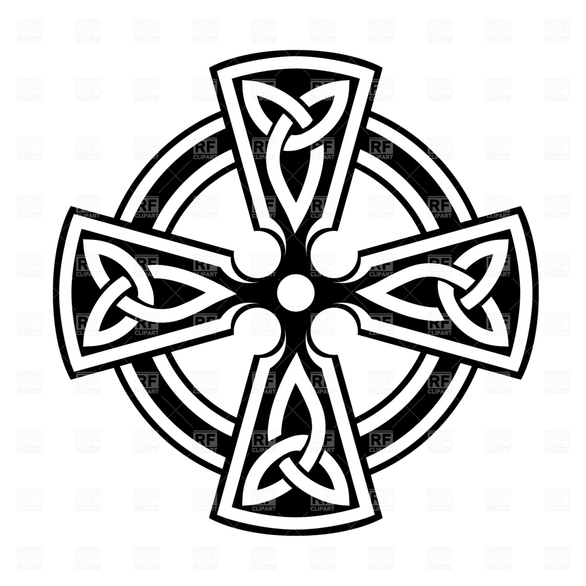 1200x1200 Ornate Celtic Cross Vector