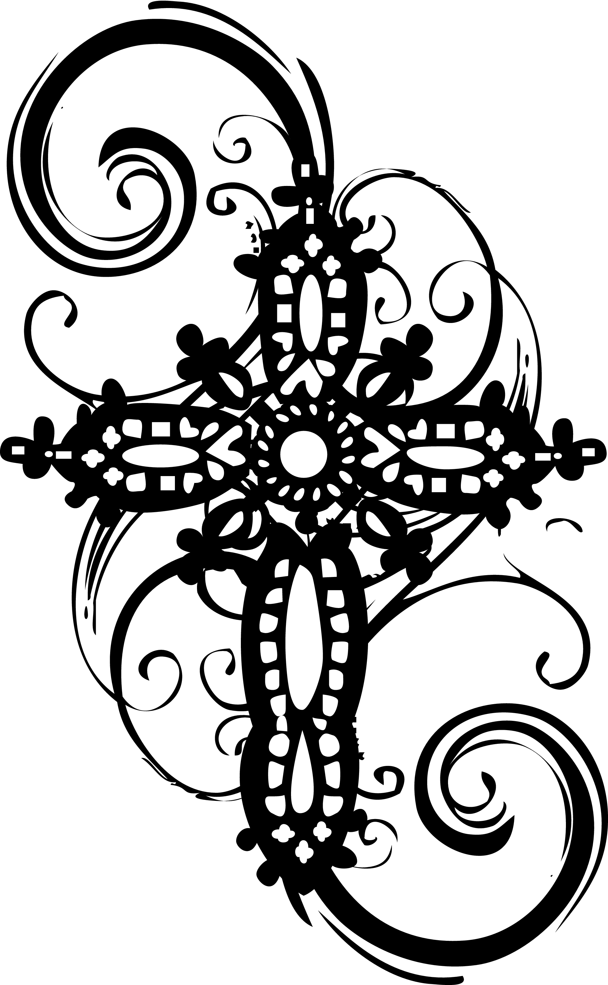 2037x3300 Collection Of Ornate Cross Clipart High Quality, Free