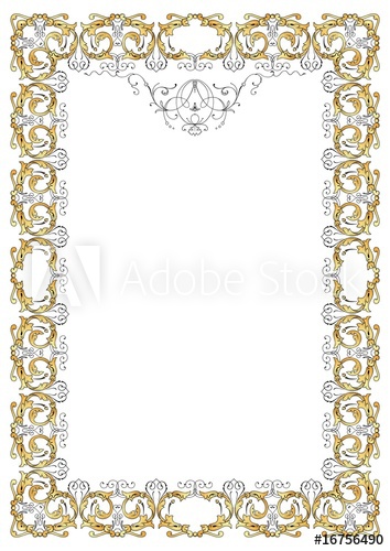 354x500 Ornate Frame Vector