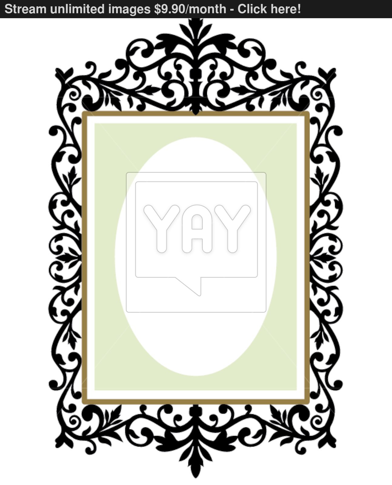 1294x1600 Ornate Frame Vector