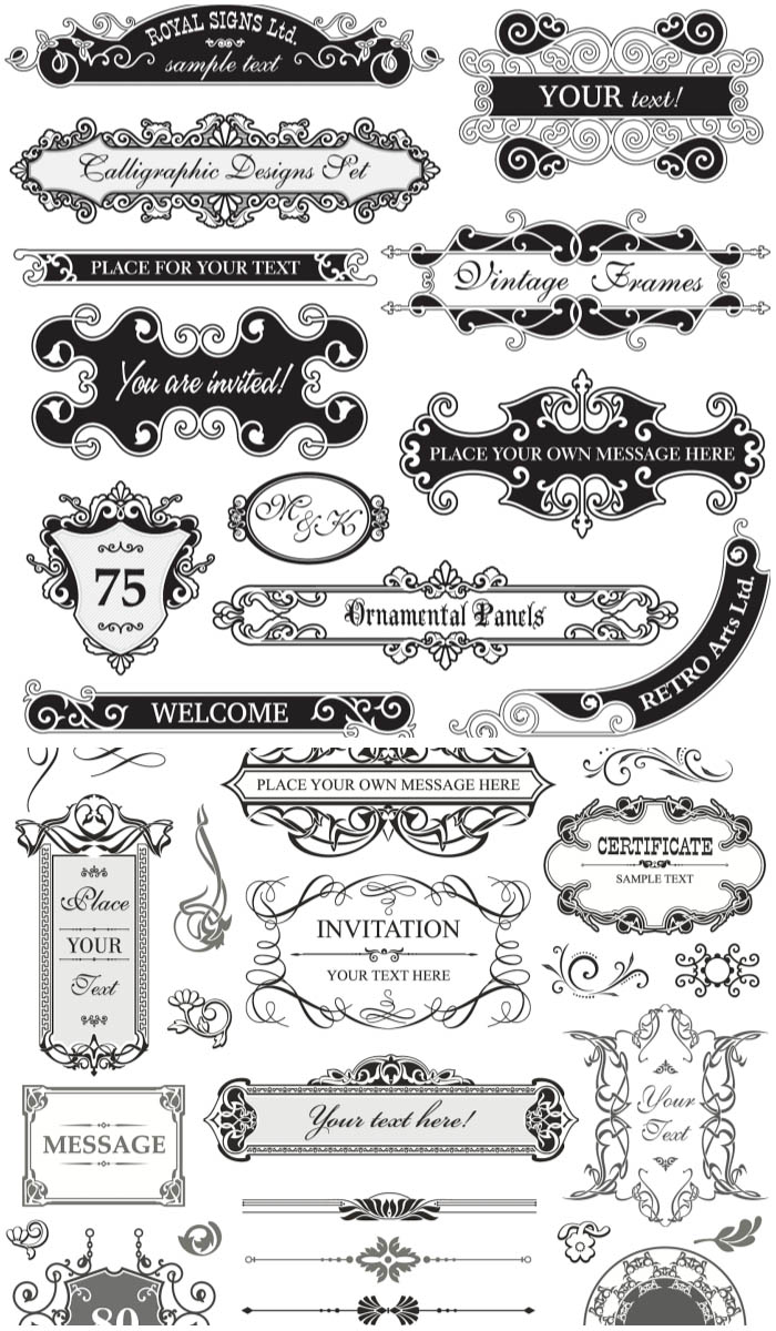 700x1200 Retro Ornate Frames Vector Free Download Vectorpicfree (Free Ai Eps)