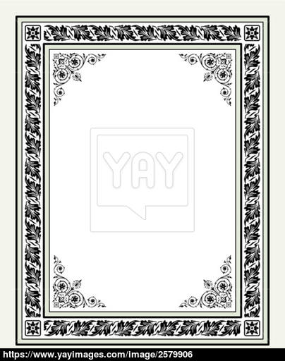 404x512 Vector Antique Ornate Frame Vector