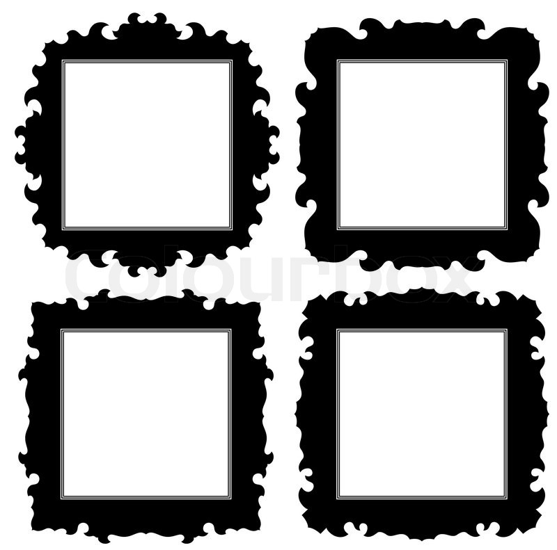 800x791 Empty Ornate Frame Set Stock Vector Colourbox